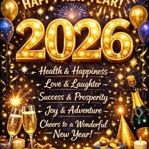 Gold New Year Party Decoration Set